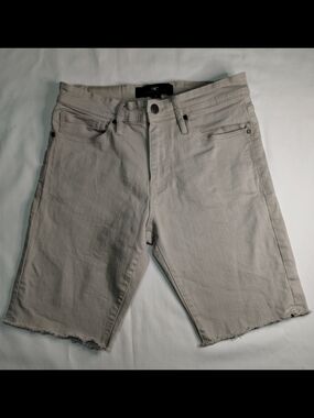 Jordan Craig Light Gray Raw Hem Denim Shorts